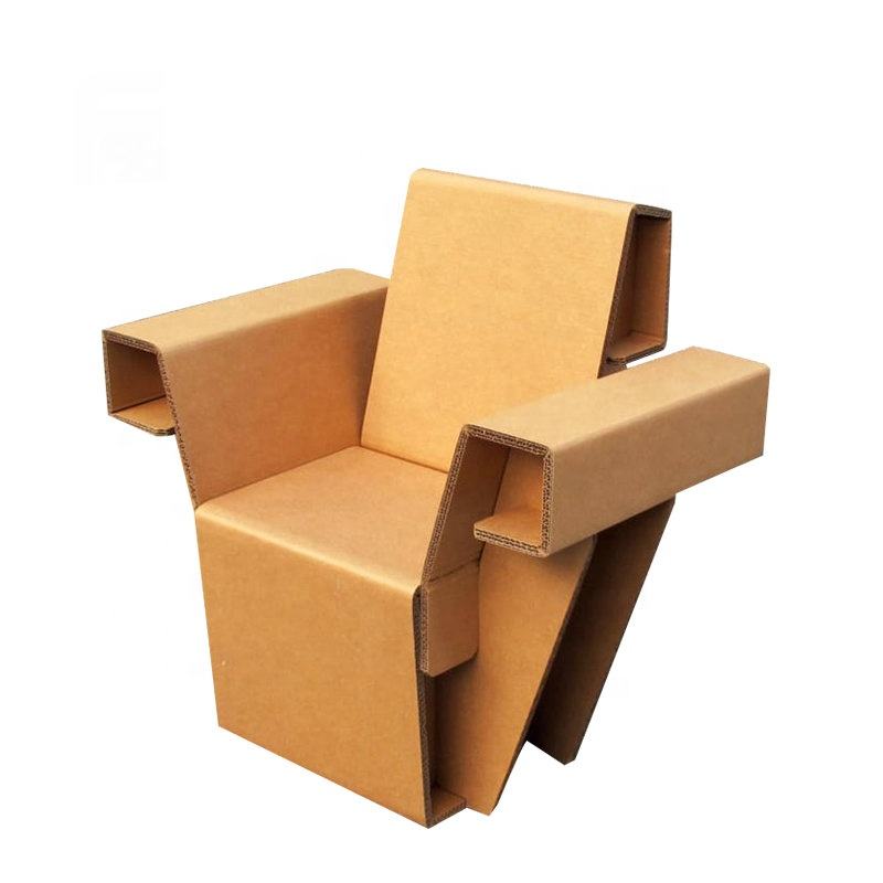 Custom Design Paper Corrugated Chair Folding Cardboard Furniture Chair